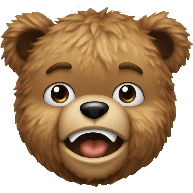 Teddy bear mad emoji