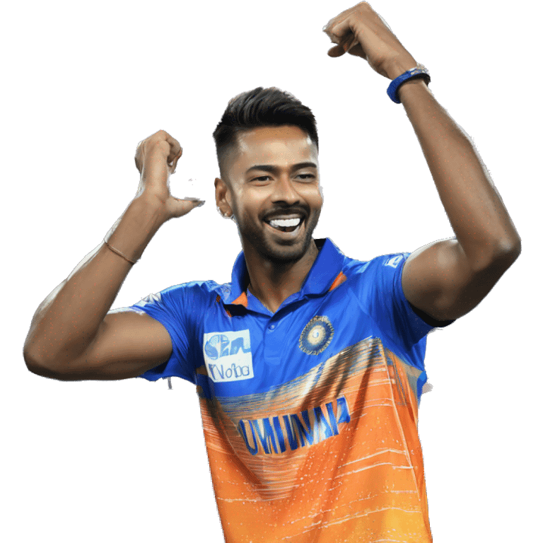 Hardik Pandya in Mumbai Indians emoji