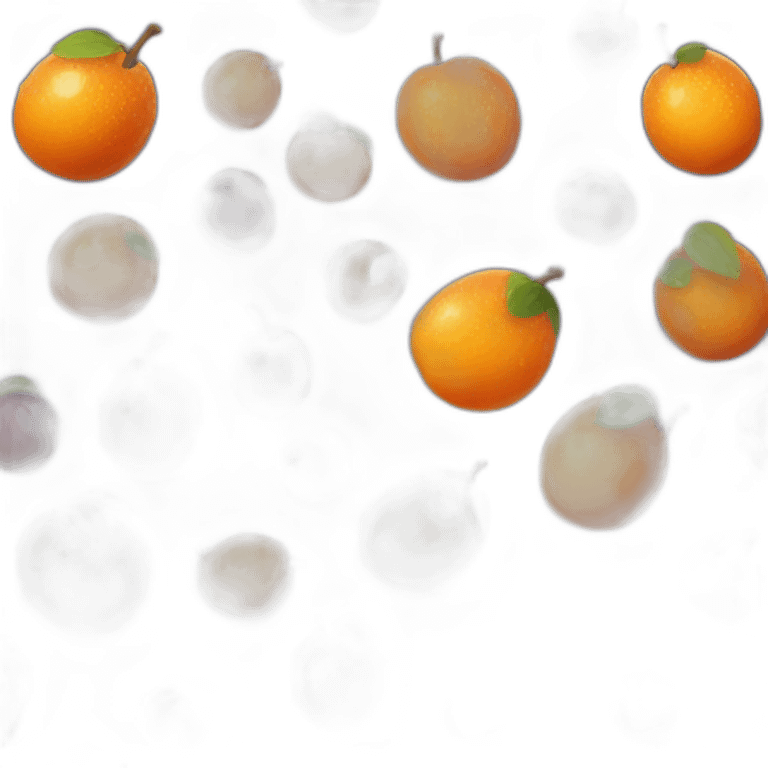 Wet orange plum emoji