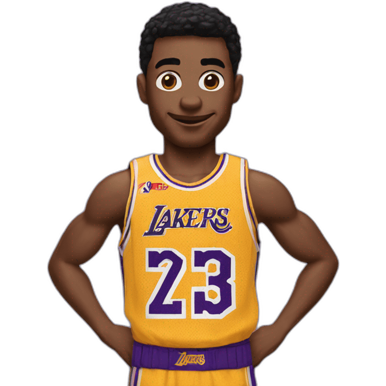 spider-man with lakers jersey emoji