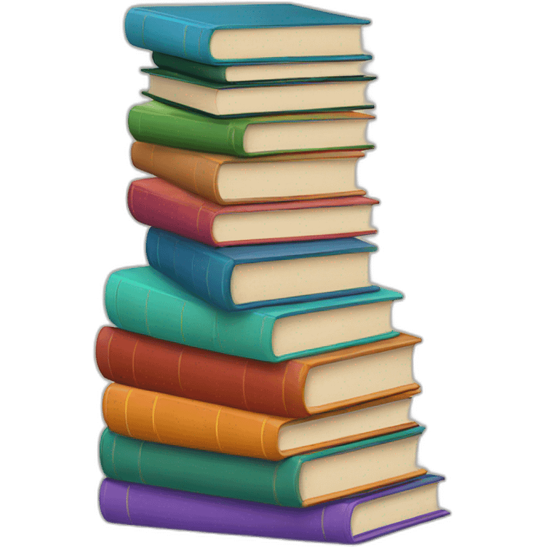 stack of colorful books emoji