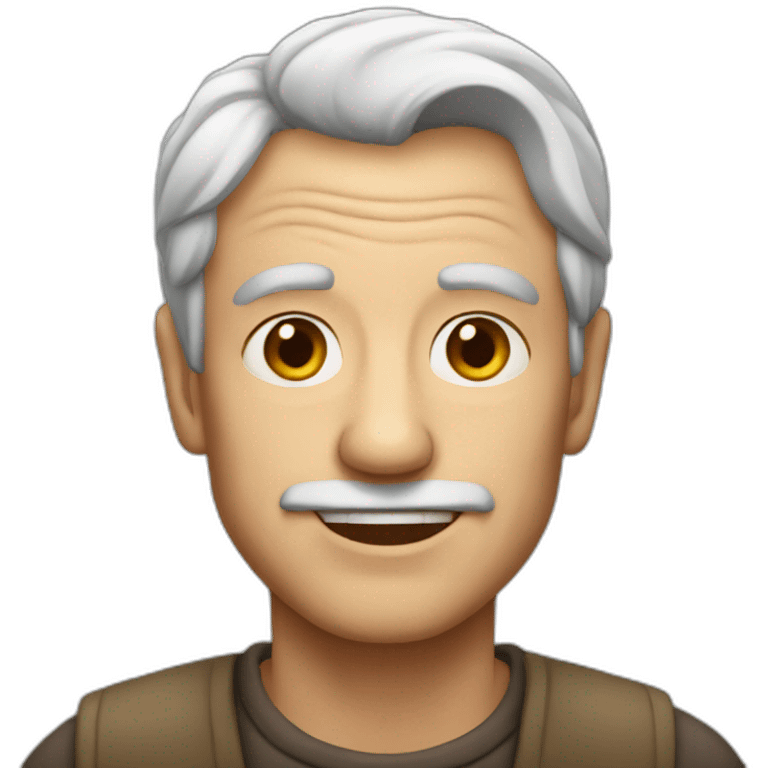 man that looks old and young at the same time emoji