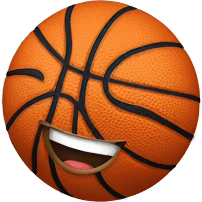 Basketball smiling emoji