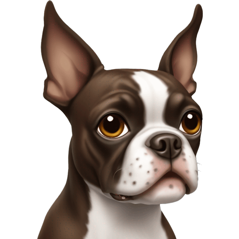 Brown Boston terrier  emoji