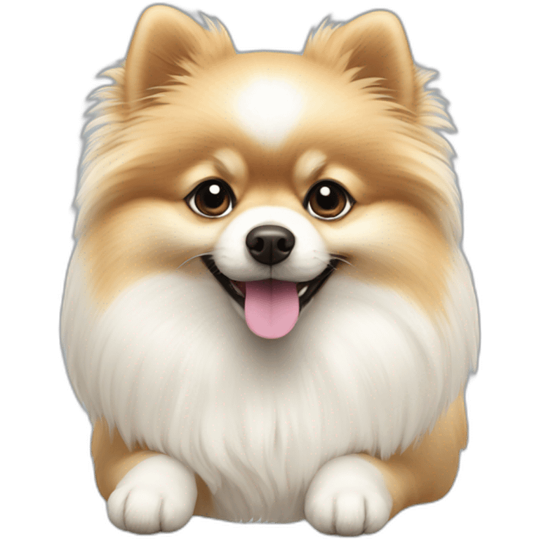 Pomeranian total white emoji