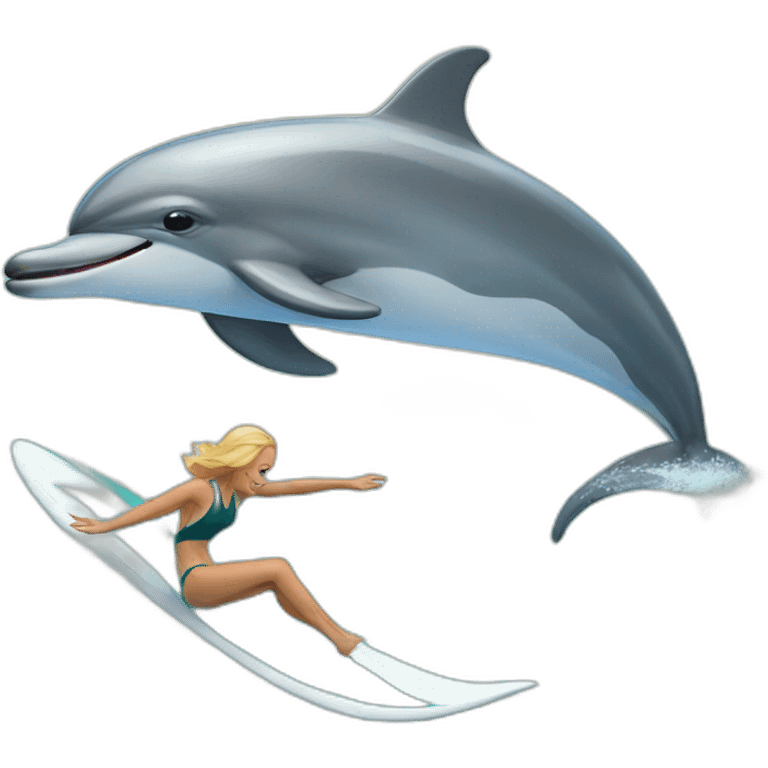 dolphins surfing  emoji