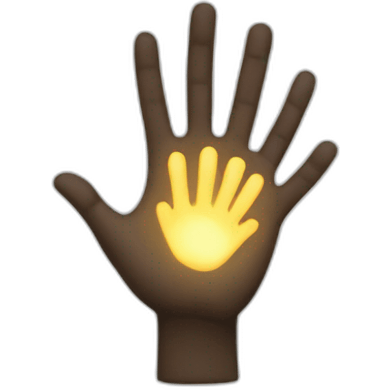 make a hand with an aura emoji