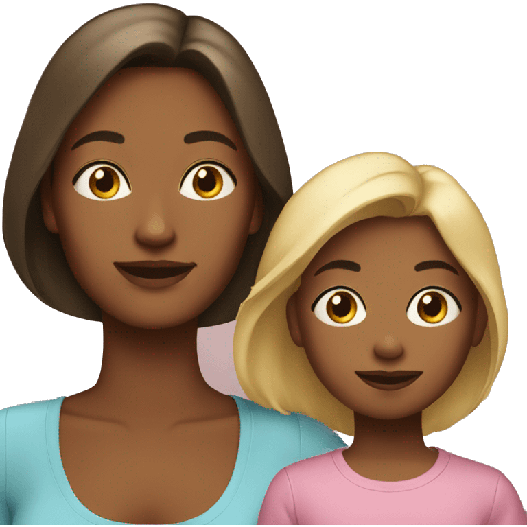 Mother and daughter  emoji