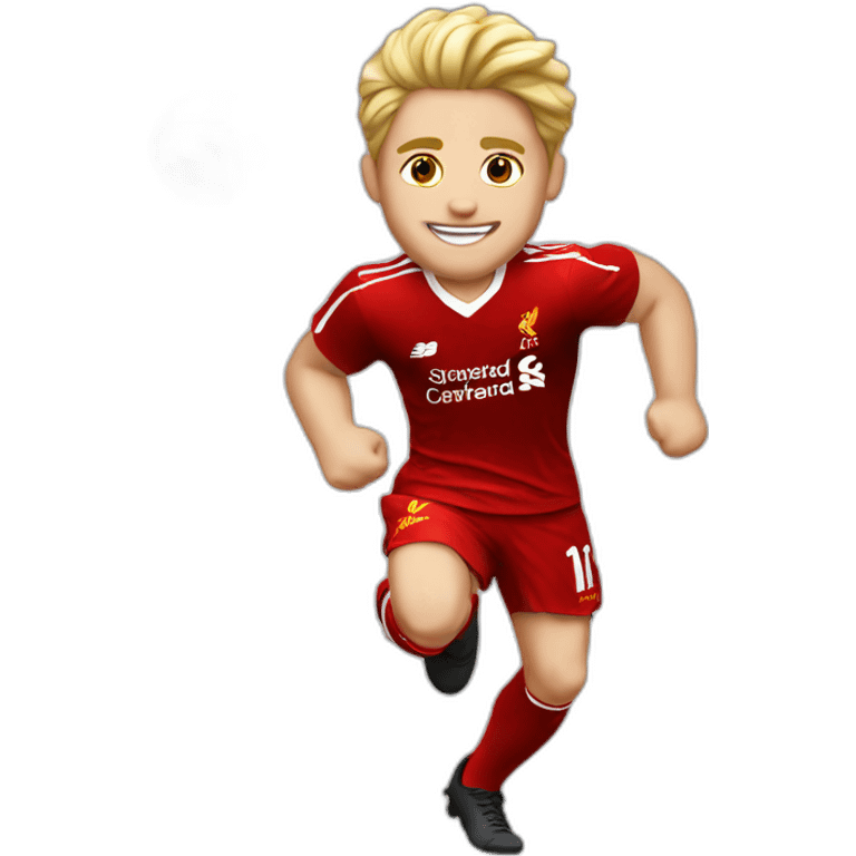 blonde liverpool player running emoji