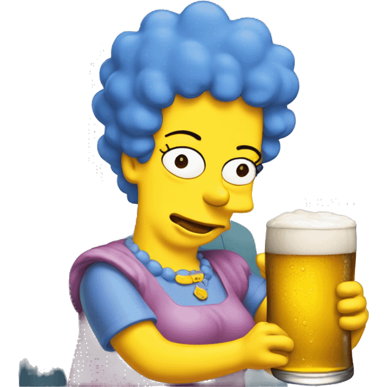 Marge simpsons beer emoji