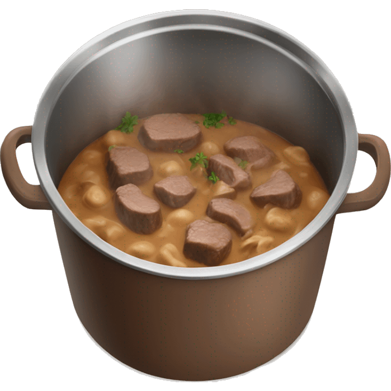 beef stroganoff in a pot emoji