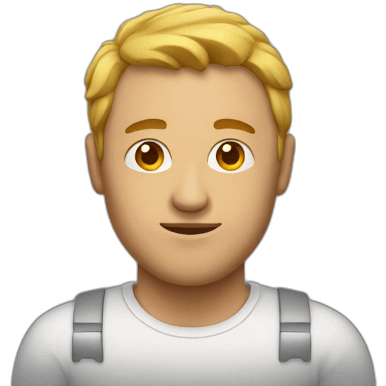 man with a ? beside his head emoji