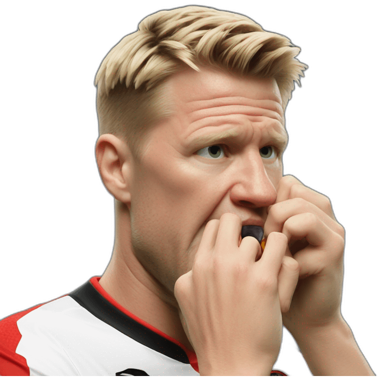 Eddie Howe biting nails emoji