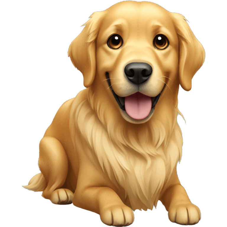 Golden retriever dog emoji