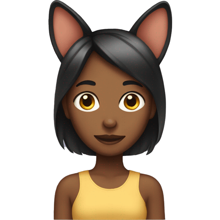 girl with dog ears emoji