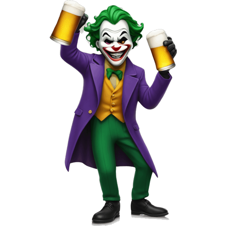 joker holding up a beer emoji