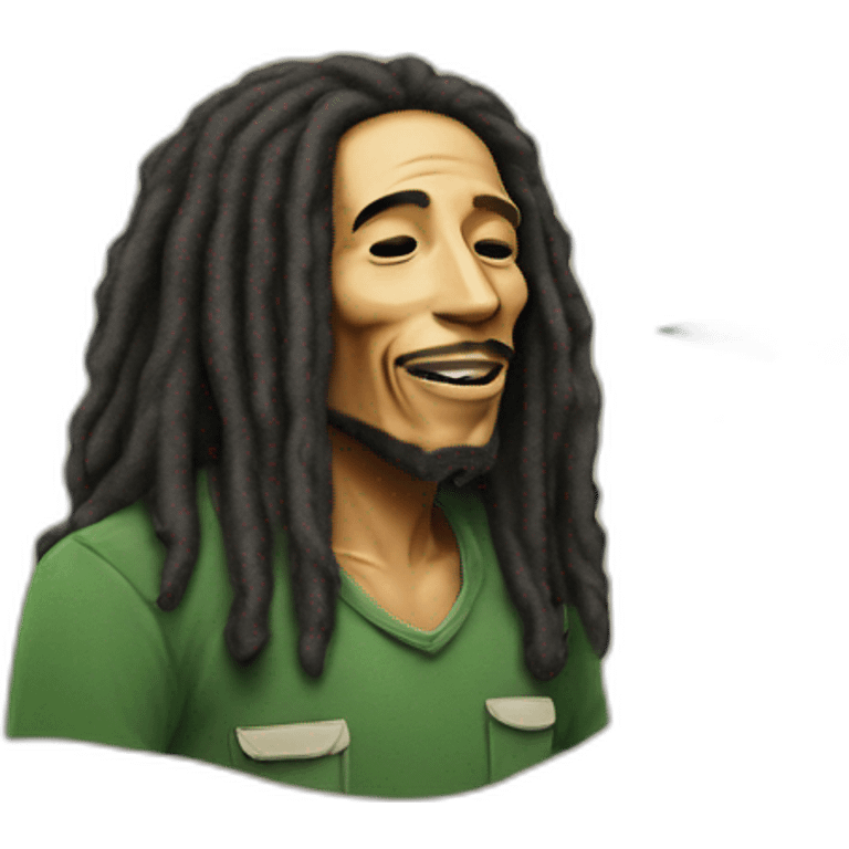 Bob Marley smoke weed emoji