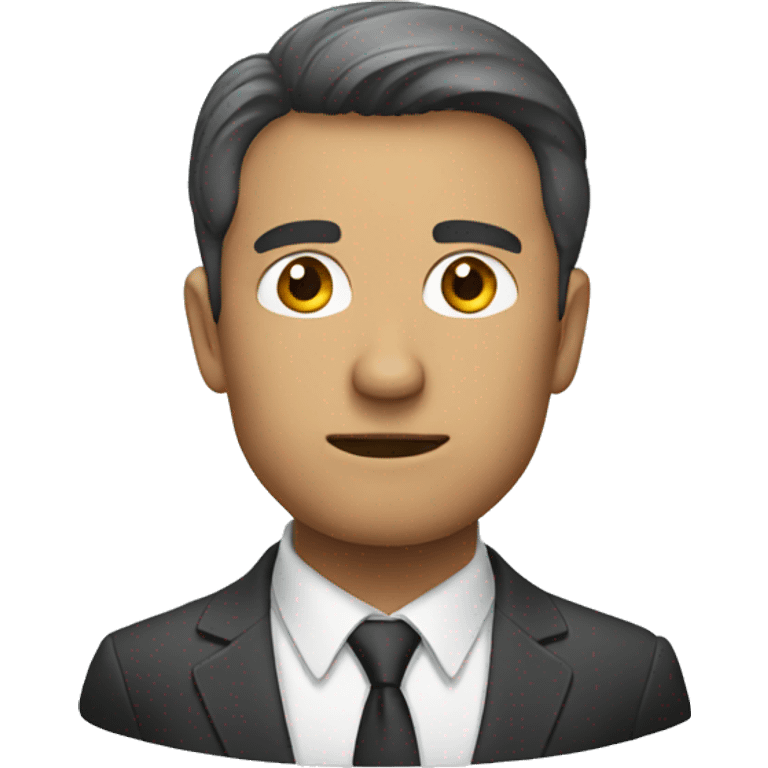 Businessman looking sideways emoji