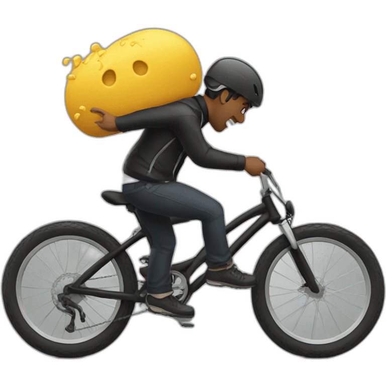 man falling off his bike emoji