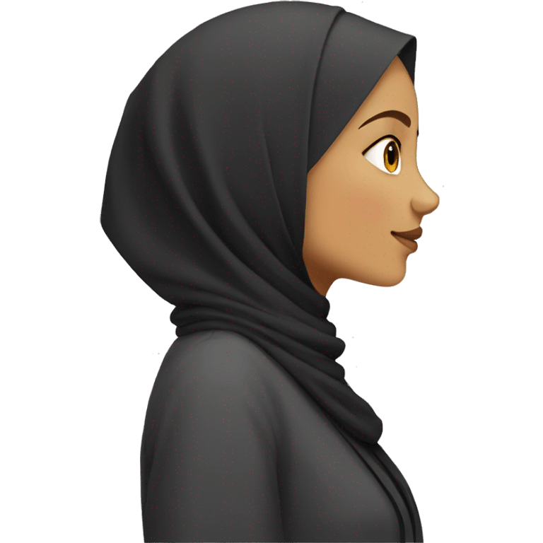 Hijabi girl side profile emoji