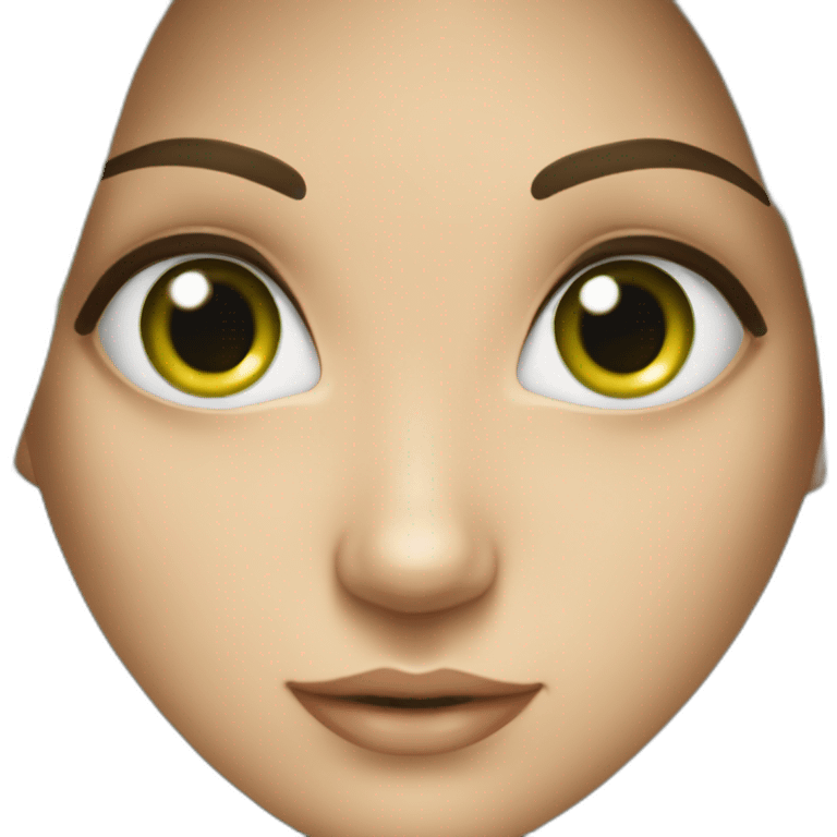 Fille brune yeux vert petite cheveux long emoji