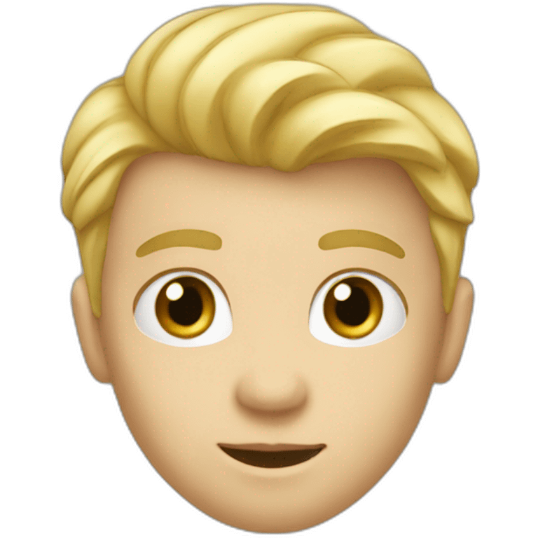 Petit garçon blond en tenu de foot emoji