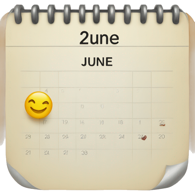 calendar with the day 20 june emoji