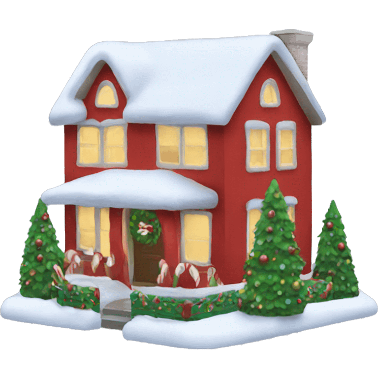 christmas house emoji