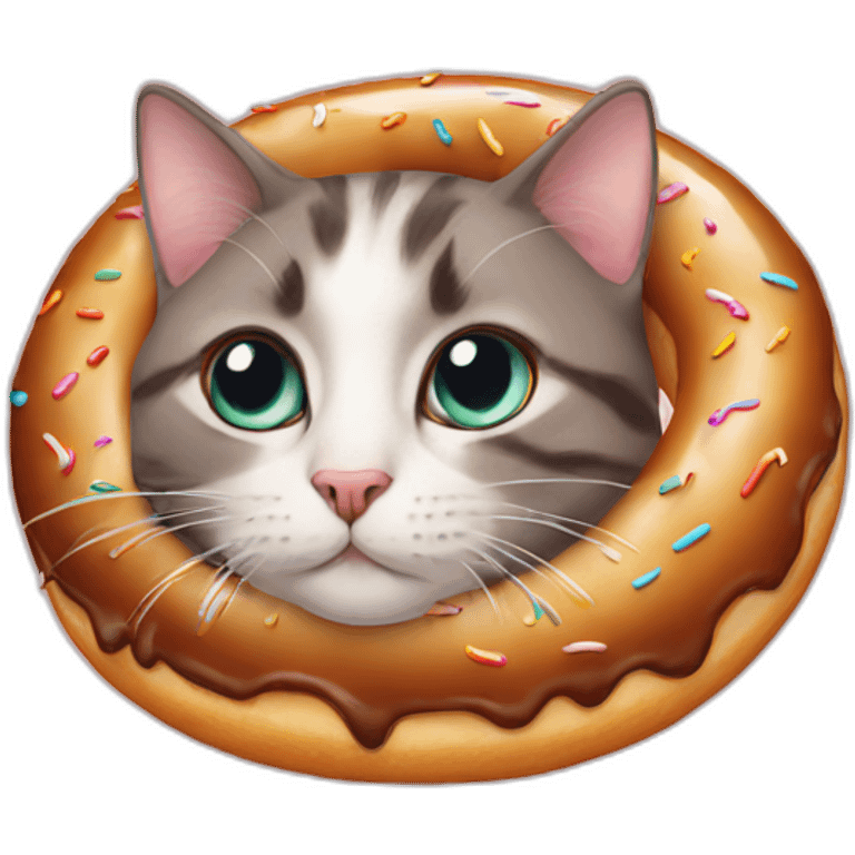 Cat from a donut emoji