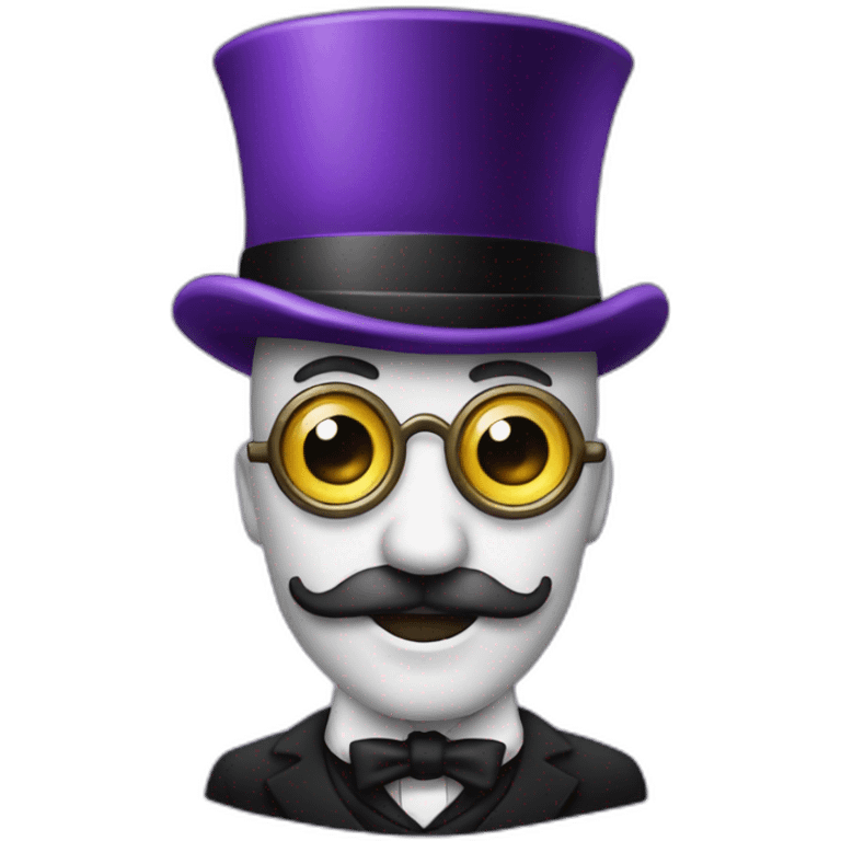 Purple man with top hat and monocle emoji