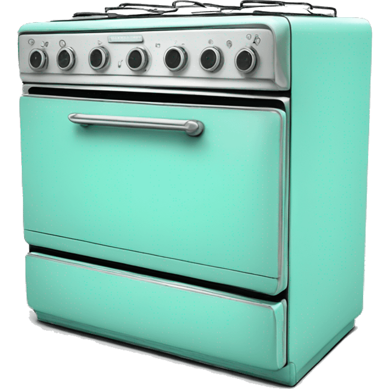 Realistic tiffany blue vintage oven emoji