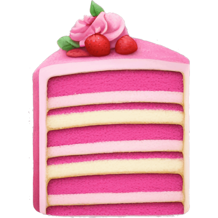 Realistic pink layered cake emoji