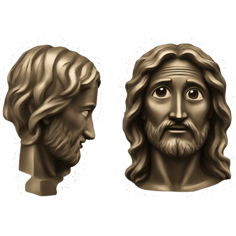 christ statue bronze emoji