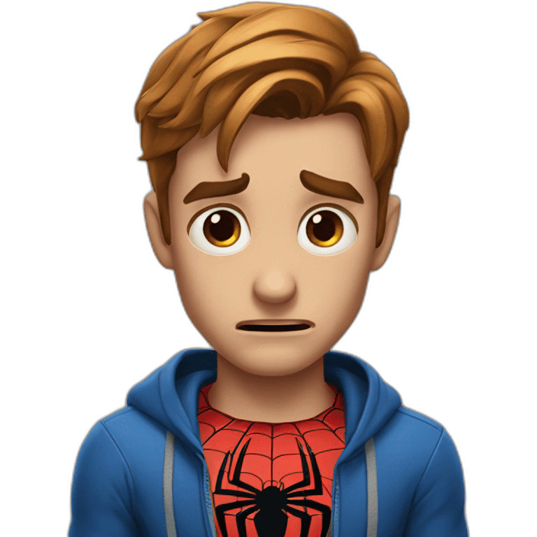 Spider man crying  emoji