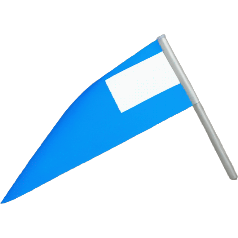 blue triangular flag posted to the ground emoji