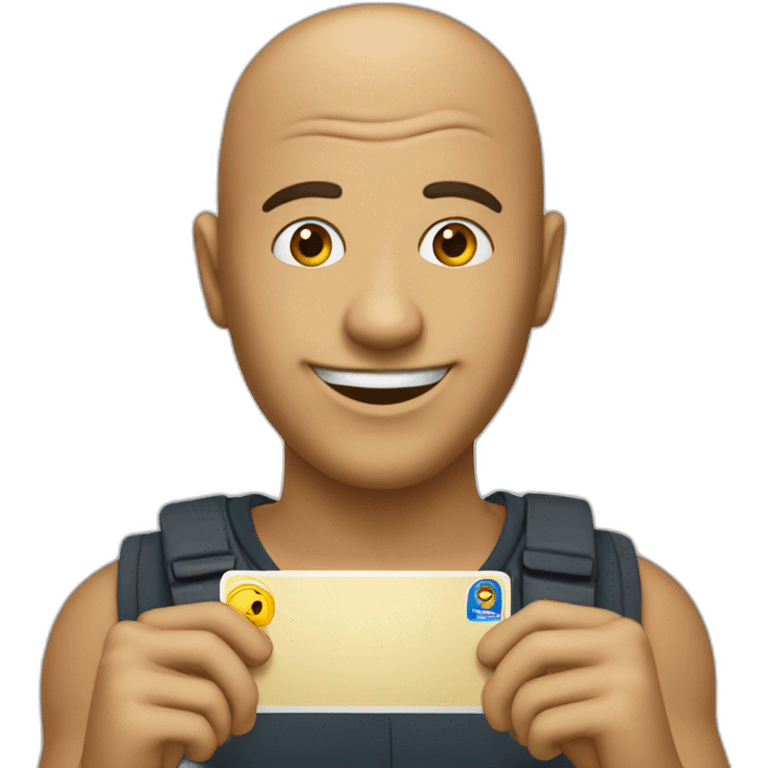 Zemour avec une carte uno emoji