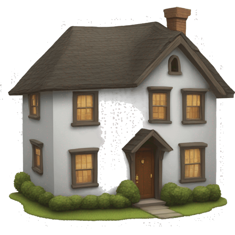 little house photorealistic serious emoji