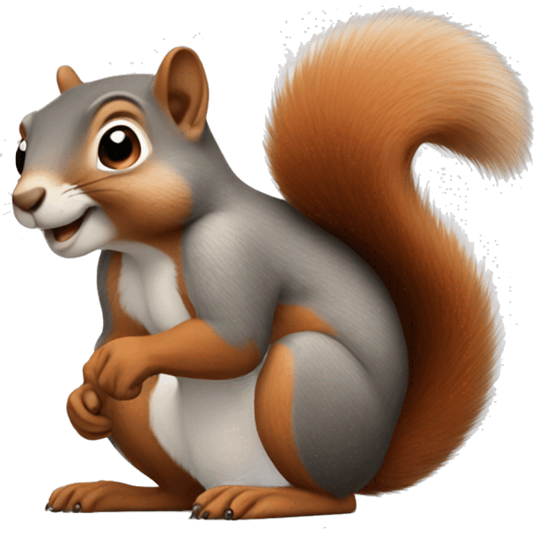 Squirrel with knee  emoji