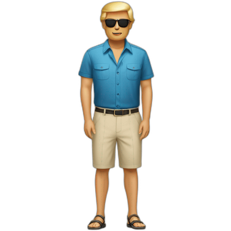 Trump in vacation dress code emoji