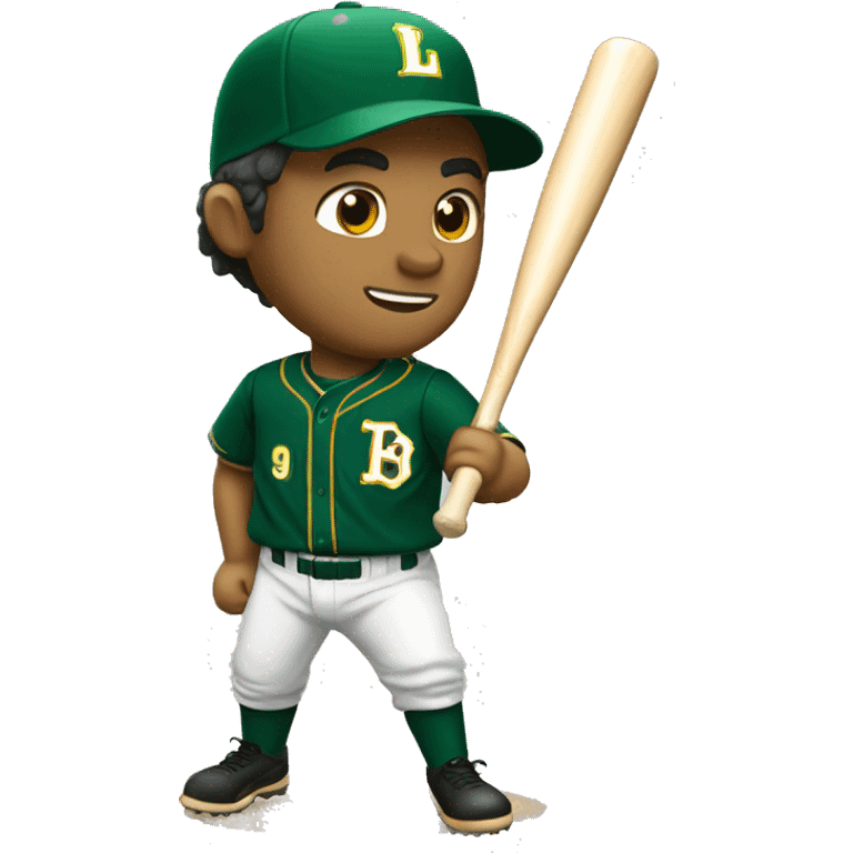 León bateando uniforme de béisbol emoji