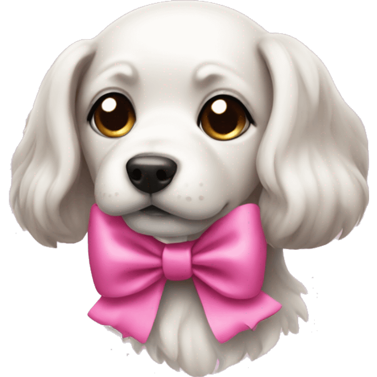 dog with a pink bow emoji