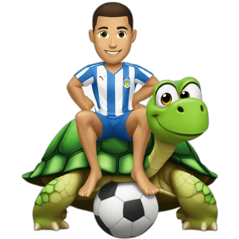 Ronaldo sur une tortue emoji