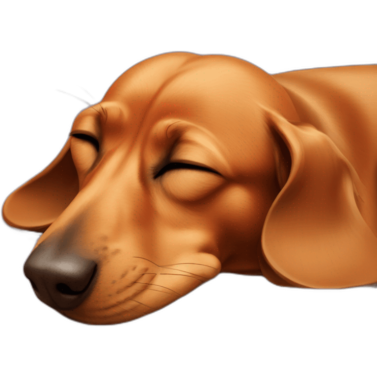 Dachshund sleeping emoji