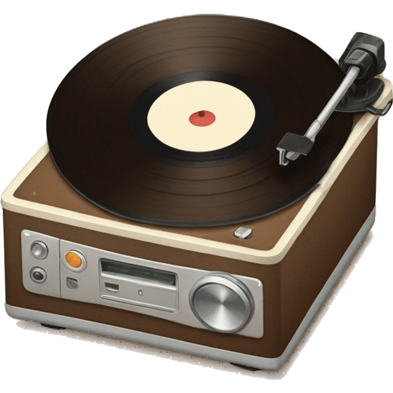 Brown Vinyl Record player  emoji