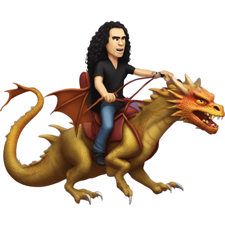 Ronnie james dio riding a dragon emoji