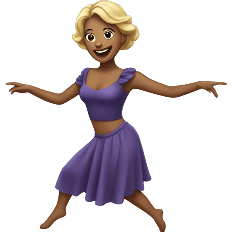 Lady dancing on a stage emoji