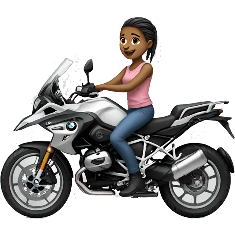 Girl on bmw emoji