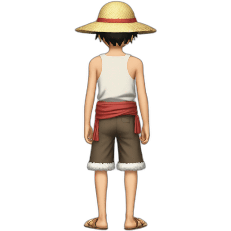 Luffy warano from the back emoji