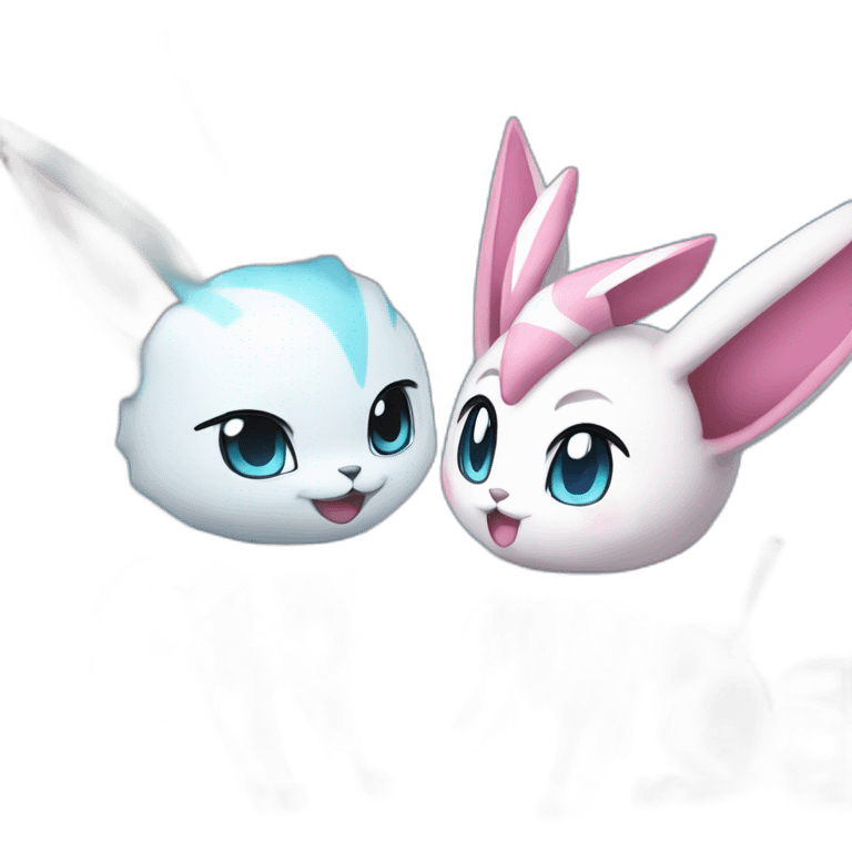 Sylveon and glaceon fuze emoji