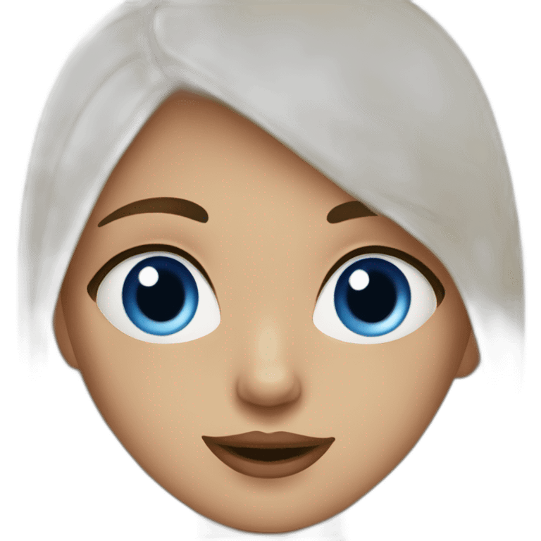 Fille aux yeux bleus emoji